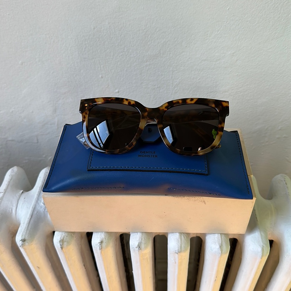 Gentle Monster | oversized round sunglasses | Salt 01 in tortoiseshell | in box